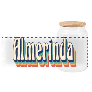 T-shirt vintage rétro Almerinda t-shirt - Boîte à biscuits avec couvercle en bois - blanc - Devant
