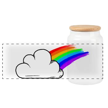 Couleurs arc-en-ciel de la fierté / RVB - Boîte à biscuits avec couvercle en bois - blanc - Devant