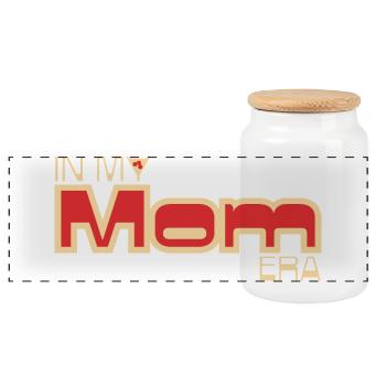 À l’époque de ma mère – Nostalgic Mama Design - Boîte à biscuits avec couvercle en bois - blanc - Devant