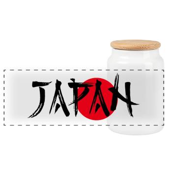 JAPAN - Panorama Keksdose mit Holzdeckel - Weiß - Vorne