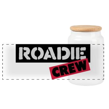 roadie - Panoramic Cookie Jar with Wooden Lid - white - Front