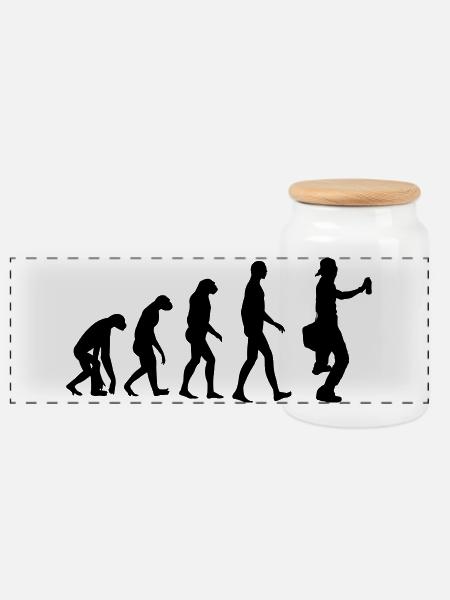Graffiti / Tag / Writer / Street Art / Graff - Panoramic Cookie Jar with Wooden Lid - white