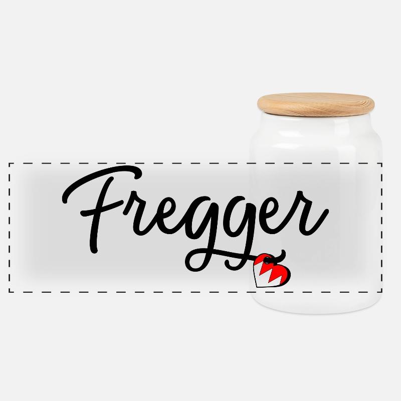 Fregger - Panorama Keksdose mit Holzdeckel - Weiß