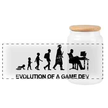 Développement d’un développeur de jeux - Boîte à biscuits avec couvercle en bois - blanc - Devant