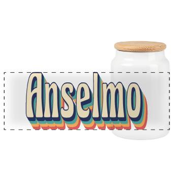 Vintage Anselmo rétro T-Shirt cadeau T-Shirt - Boîte à biscuits avec couvercle en bois - blanc - Devant