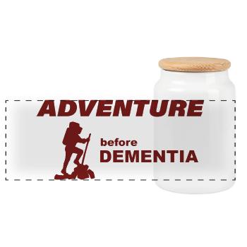 CLIMBING ADVENTURE - Panoramic Cookie Jar with Wooden Lid - white - Front