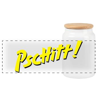 Pschitt Citron - Boîte à biscuits avec couvercle en bois - blanc - Devant