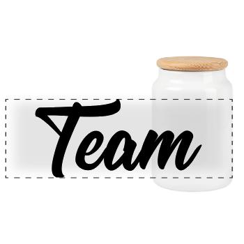 team - Panorama Keksdose mit Holzdeckel - Weiß - Vorne
