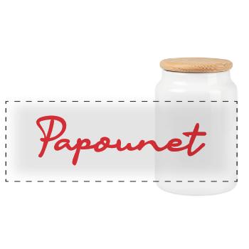 PAPOUNET. PAPA. FÊTE DES PÈRES. BONNE FÊTE PAPA - Boîte à biscuits avec couvercle en bois - blanc - Devant