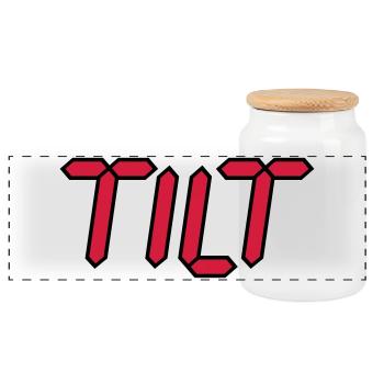 Tilt | durch drehen | durchgeknallt - Boîte à biscuits avec couvercle en bois - blanc - Devant