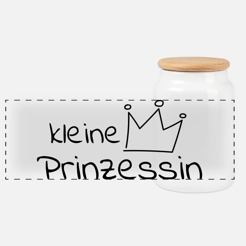Kleine Prinzessin - Panorama Keksdose mit Holzdeckel - Weiß