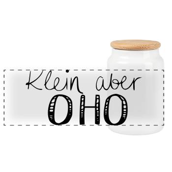 Klein aber OHO - Panorama Keksdose mit Holzdeckel - Weiß - Vorne