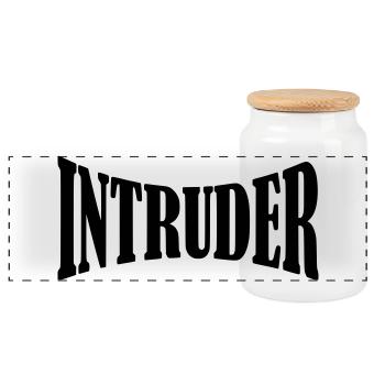 Chemise intrus - Boîte à biscuits avec couvercle en bois - blanc - Devant