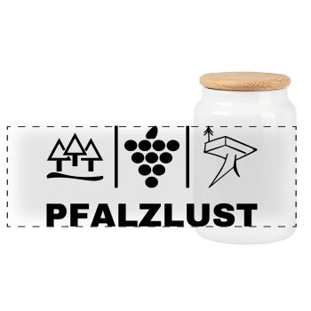 Pfälzer Life Style - Panorama Keksdose mit Holzdeckel - Weiß - Vorne