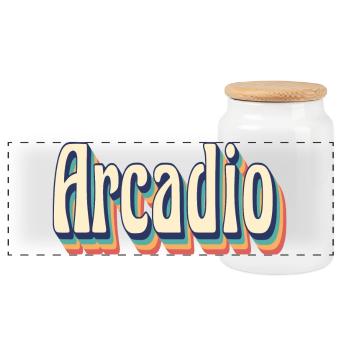 Vintage rétro Arcadio T-Shirt cadeau T-Shirt - Boîte à biscuits avec couvercle en bois - blanc - Devant