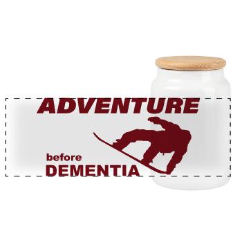 AVENTURE EN SNOWBOARD - Boîte à biscuits avec couvercle en bois - blanc - Devant