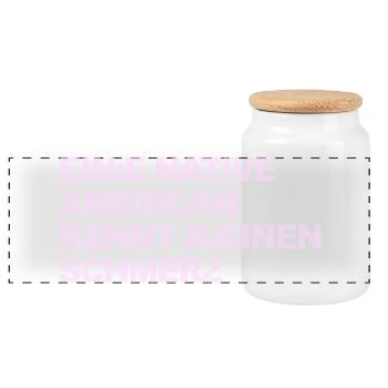 SATIRE WOKE : Un Indien ne connaît pas la douleur - Boîte à biscuits avec couvercle en bois - blanc - Devant