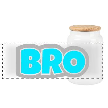 BRO - das Statement für echte Freundschaft-Vibes. - Panorama Keksdose mit Holzdeckel - Weiß - Vorne
