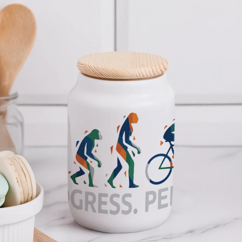 Évolution de la pédale Progress Boîte à biscuits avec couvercle en bois