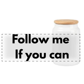 Follow me if you can - Panoramic Cookie Jar with Wooden Lid - white - Front