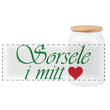 Sorsele dans mon cœur - Boîte à biscuits avec couvercle en bois - blanc - Devant