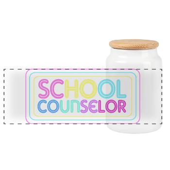 Schulbetreuer Schulberater Mentor Conseiller scolaire - Boîte à biscuits avec couvercle en bois - blanc - Devant