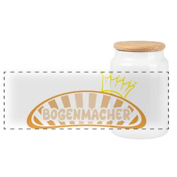 Job Bogenmacher - Panorama Keksdose mit Holzdeckel - Weiß - Vorne