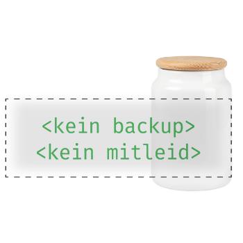 No Ticket No Support Informatiker IT Administrator - Panorama Keksdose mit Holzdeckel - Weiß - Vorne