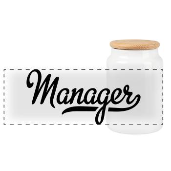 2541614 115376741 Manager - Boîte à biscuits avec couvercle en bois - blanc - Devant