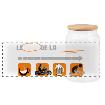 Plan du jour 2 - Boîte à biscuits avec couvercle en bois - blanc - Devant