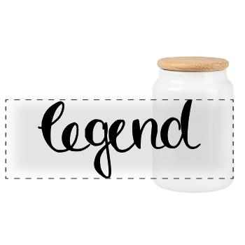 legend - Panorama Keksdose mit Holzdeckel - Weiß - Vorne