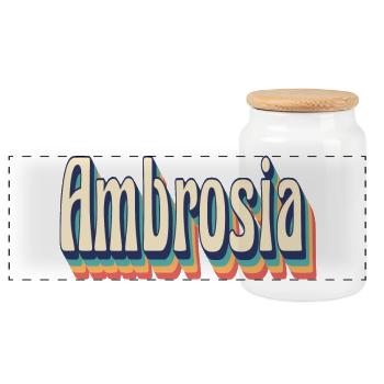T-shirt Ambrosia t-shirt rétro vintage cadeau - Boîte à biscuits avec couvercle en bois - blanc - Devant