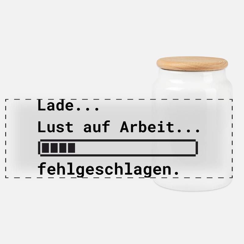 Lade Arbeit - Panorama Keksdose mit Holzdeckel - Weiß