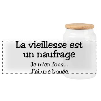 Naufrage - Boîte à biscuits avec couvercle en bois - blanc - Devant