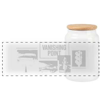 Vanish Point Urbane Straßenszene - Panorama Keksdose mit Holzdeckel - Weiß - Vorne