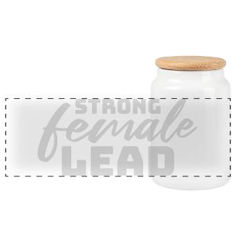 Femmes fortes dirigées par le féminisme Autonomisation des femmes - Boîte à biscuits avec couvercle en bois - blanc - Devant