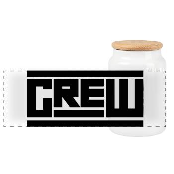 crew - Panoramic Cookie Jar with Wooden Lid - white - Front