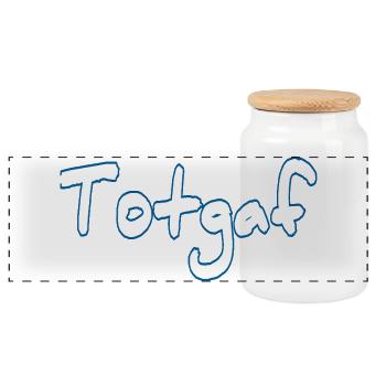 Totgaf - Panorama Keksdose mit Holzdeckel - Weiß - Vorne