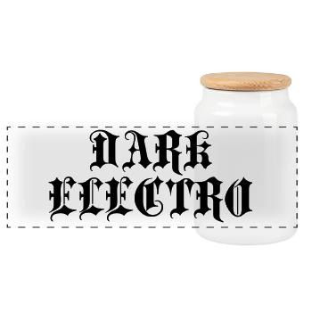 électro sombre - Boîte à biscuits avec couvercle en bois - blanc - Devant