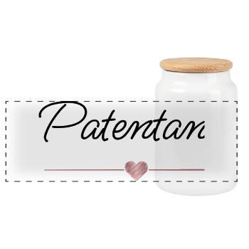 Best godmother with heart – gift - Panoramic Cookie Jar with Wooden Lid - white - Front