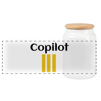 Copilot - Panorama Keksdose mit Holzdeckel - Weiß - Vorne