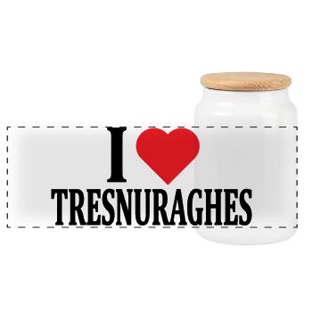t-shirt I love Tresnuraghes t-shirt Sardinia - Panoramic Cookie Jar with Wooden Lid - white - Front