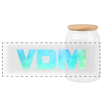 VDM - Panorama Keksdose mit Holzdeckel - Weiß - Vorne