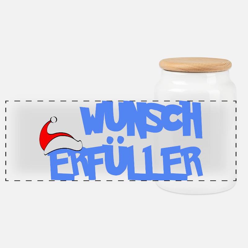 WUNSCHERFÜLLER - Panorama Keksdose mit Holzdeckel - Weiß