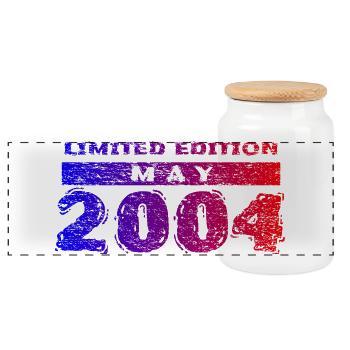 22nd Birthday Limited Edition 05/2004 - Panoramic Cookie Jar with Wooden Lid - white - Front