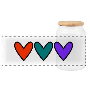 COEUR.  MARIEE. FUTURE MARIEE. EVJF. TEAM. COPINE - Boîte à biscuits avec couvercle en bois - blanc - Devant