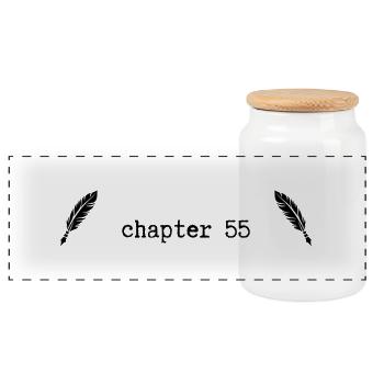 chapter 55 Birthday - Panoramic Cookie Jar with Wooden Lid - white - Front