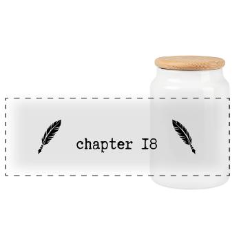 chapter 18 Geburtstag - Panorama Keksdose mit Holzdeckel - Weiß - Vorne