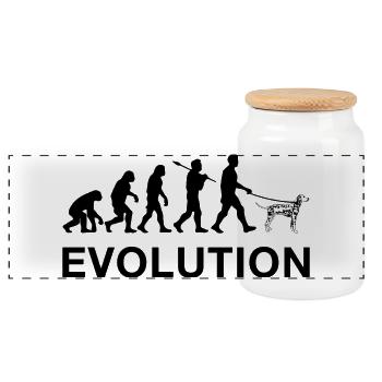 Evolution - Panorama Keksdose mit Holzdeckel - Weiß - Vorne