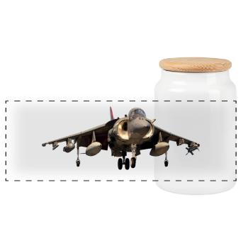 Harrier - Boîte à biscuits avec couvercle en bois - blanc - Devant